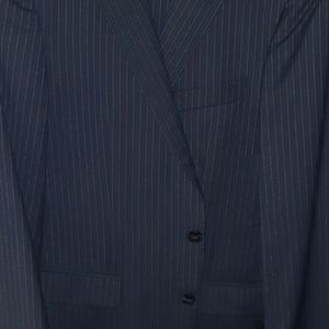 Joseph Abboud Navy Blue & White Pinstripped Suit